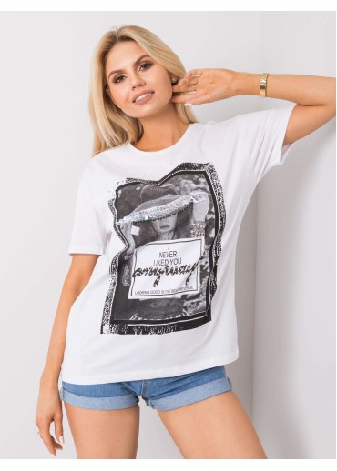 Biele bavlnené tričko