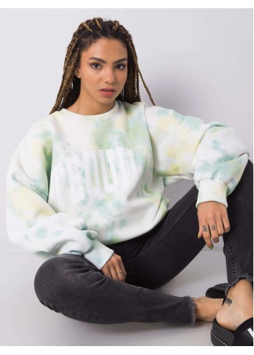 Zelená batikovaná mikina