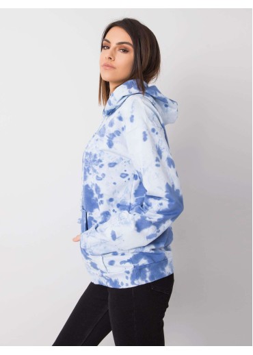 Svetlomodrá batikovaná mikina