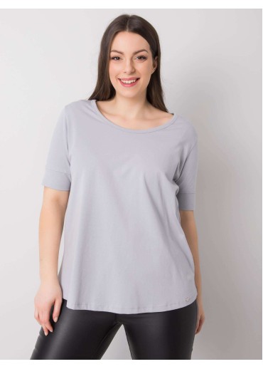 Svetlosivé bavlnené tričko over size
