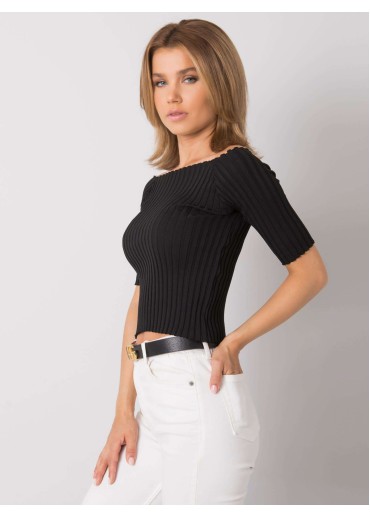 Čierne crop top tričko