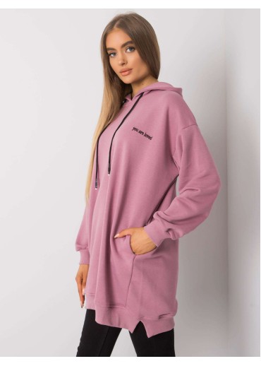 Tmavopúdrovo ružová predĺžená ONE SIZE mikina