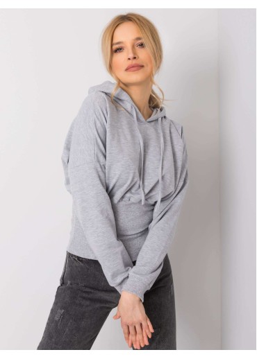 Sivá mikina s kapucňou