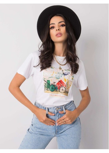 Biele bavlnené tričko