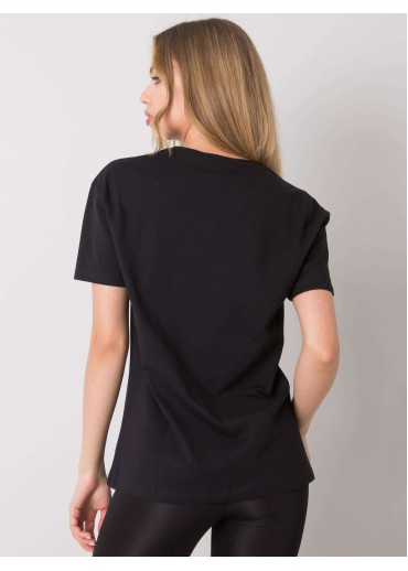 Čierne bavlnené tričko