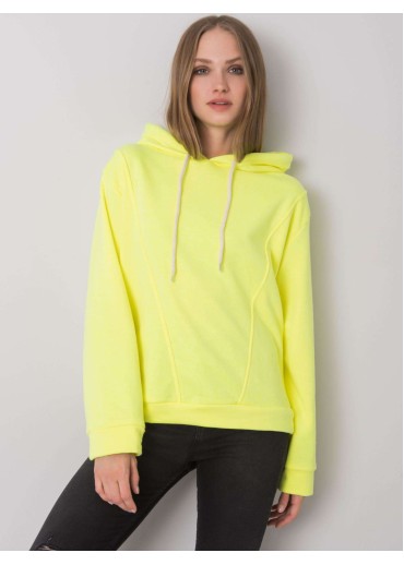 Žltá mikina s kapucňou