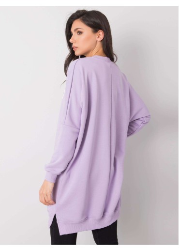 Fialová predĺžená mikina