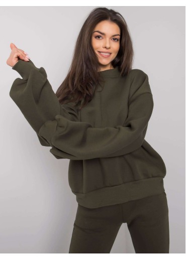 Khaki zelená tepláková súprava s vestou