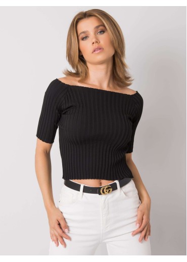 Čierne crop top tričko