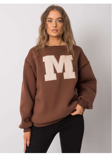 Hnedá mikina s nášivkou