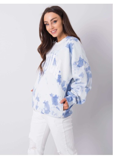 Svetlomodrá batikovaná mikina