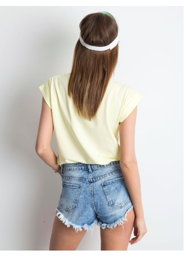 Vanilkovo žlté bavlnené tričko