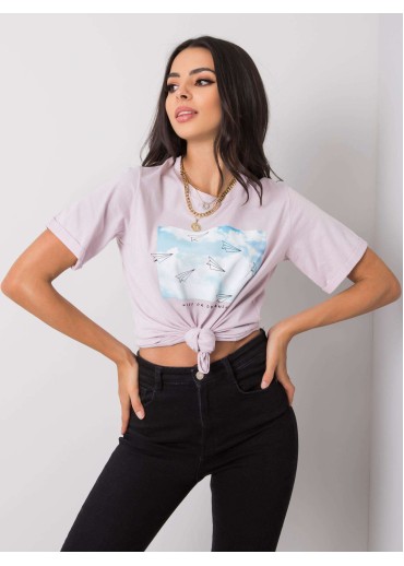 Fialové bavlnené tričko