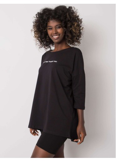 Čierne tričko s 3/4 rukávom