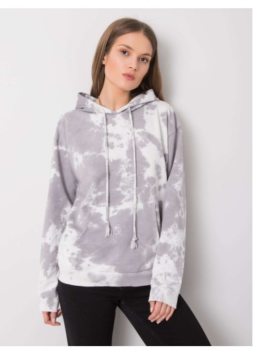 Sivá batikovaná mikina