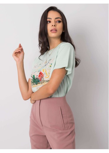 Svetlozelené bavlnené tričko