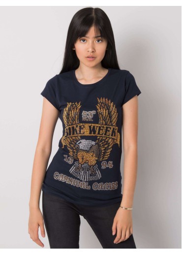 Modré bavlnené tričko