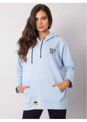 Svetlomodrá mikina s kapucňou