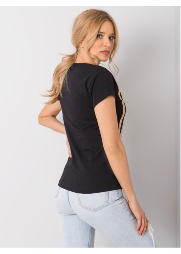 Čierne bavlnené tričko