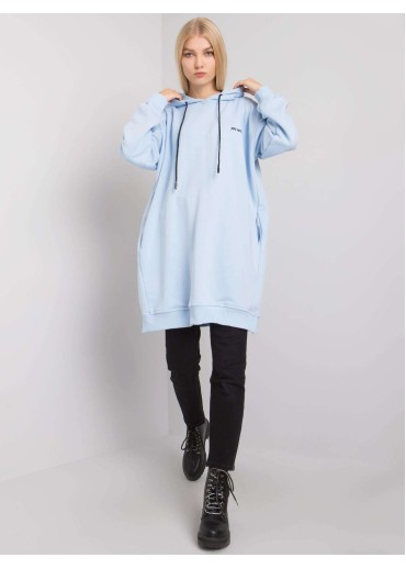 Svetlomodrá predĺžená ONE SIZE mikina