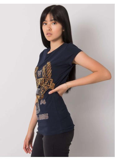 Modré bavlnené tričko