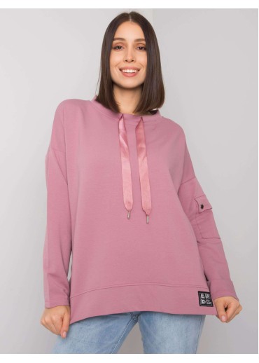 Tmavopúdrovo ružová mikina