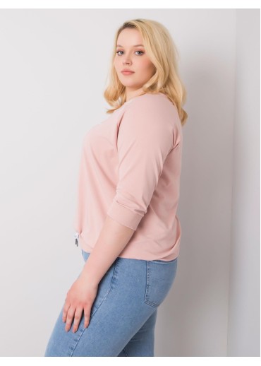 Tmavopúdrovo ružové tričko s 3/4 rukávom