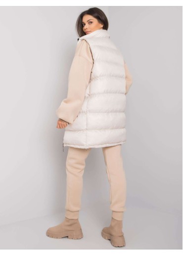 Béžovo hnedá tepláková súprava s vestou