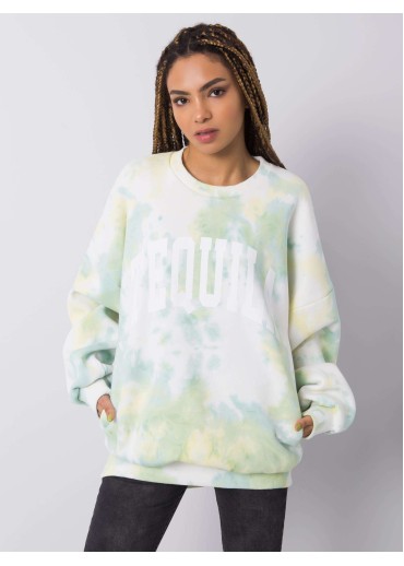 Zelená batikovaná mikina