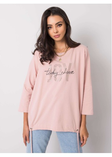 Tmavopúdrovo ružové tričko s potlačou