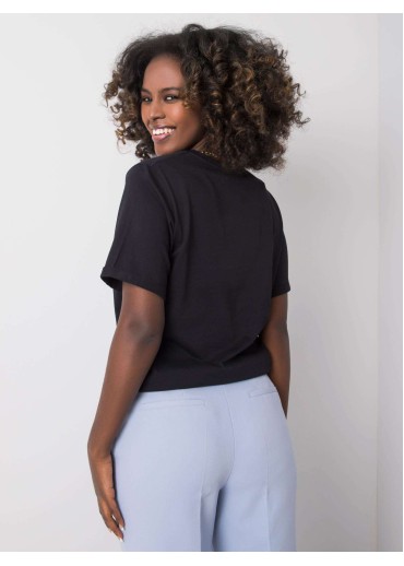 Čierne bavlnené tričko