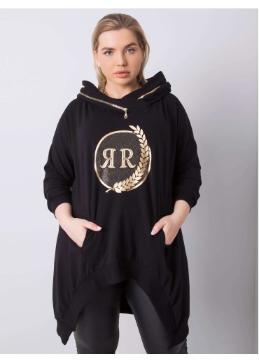 Čierna mikina s kapucňou