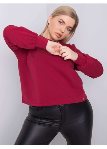 Bordovo červená mikina