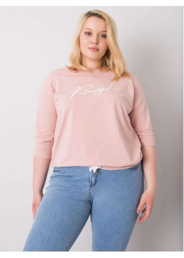 Tmavopúdrovo ružové tričko s 3/4 rukávom