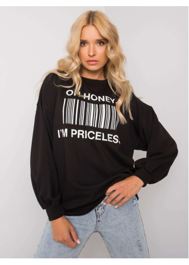 Čierna mikina s potlačou