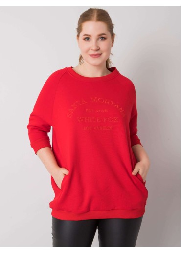 Červená pohodlná mikina