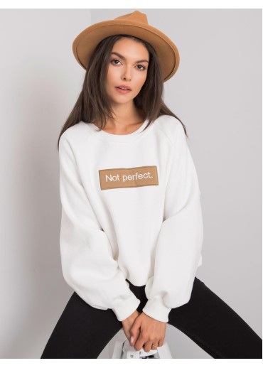 Biela pohodlná mikina