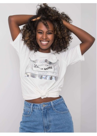 Biele bavlnené tričko