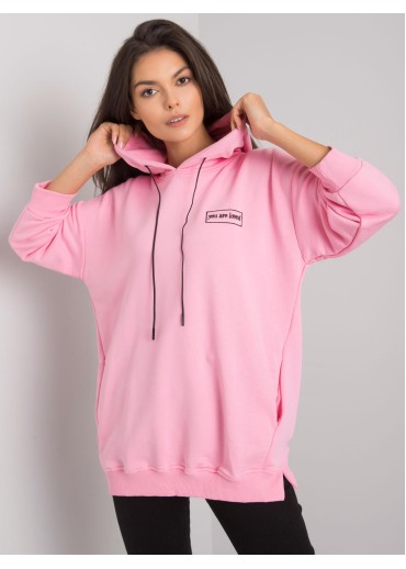 Ružová bavlnená mikina