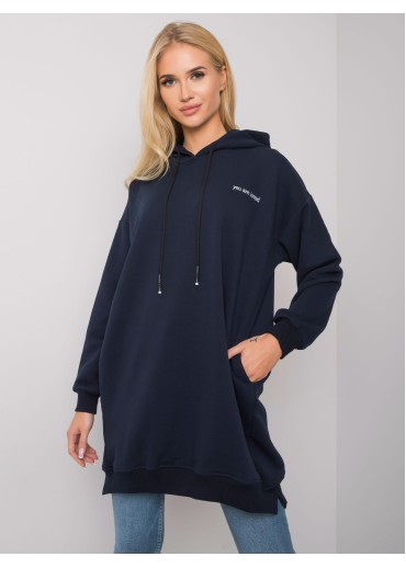 Modrá predĺžená ONE SIZE mikina