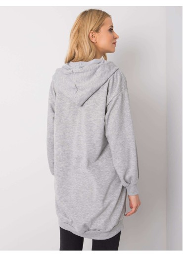 Sivá predĺžená mikina