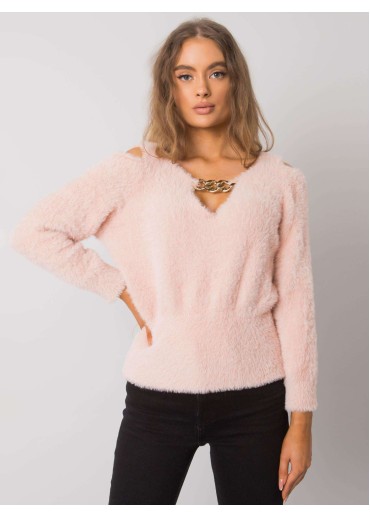 Tmavopúdrovo ružový sveter