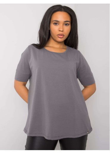 Tmavosivé bavlnené tričko over size