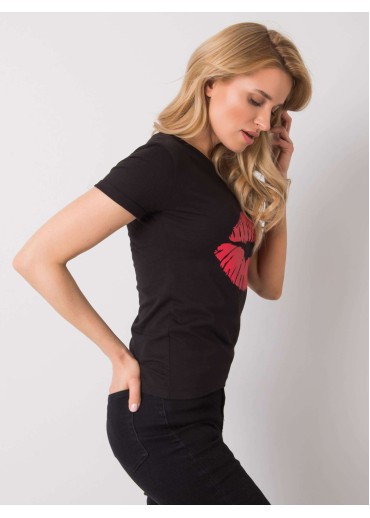 Čierne bavlnené tričko