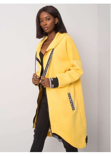 Vanilkovo žltá asymetrická mikina