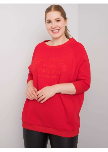 Červená pohodlná mikina