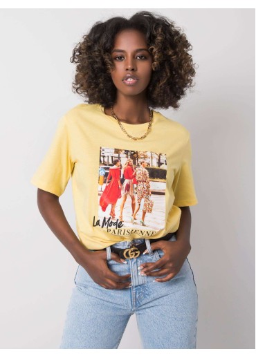 Žlté bavlnené tričko