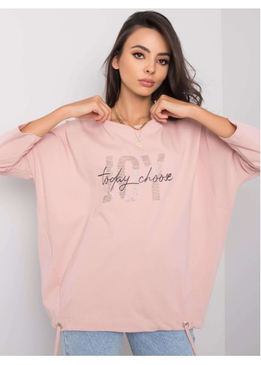 Tmavopúdrovo ružové tričko s potlačou