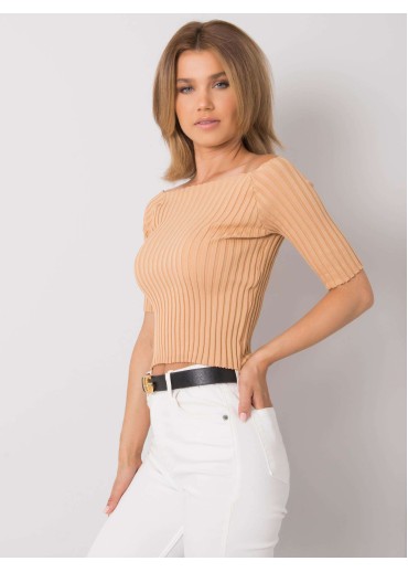 Hnedé crop top tričko