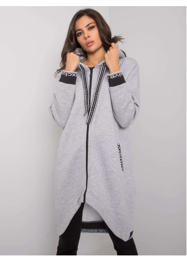 Sivá asymetrická mikina